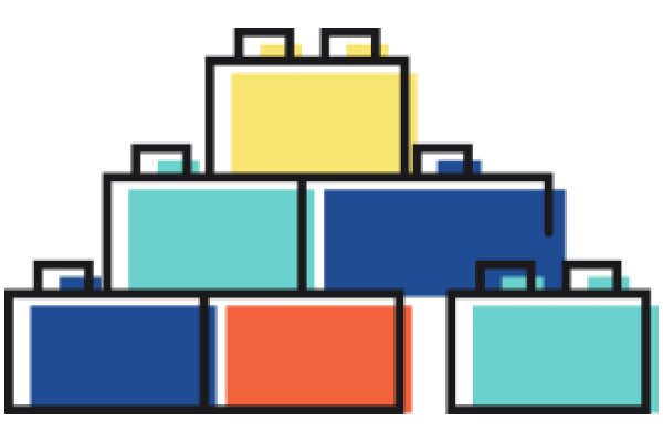 Stylized Illustration of a Colorful Stack of Blocks