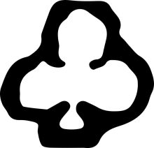 Stylized Silhouette of a Human Head with a Clover-like Shape