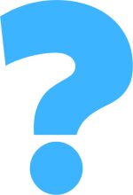 A Blue Question Mark on a White Background