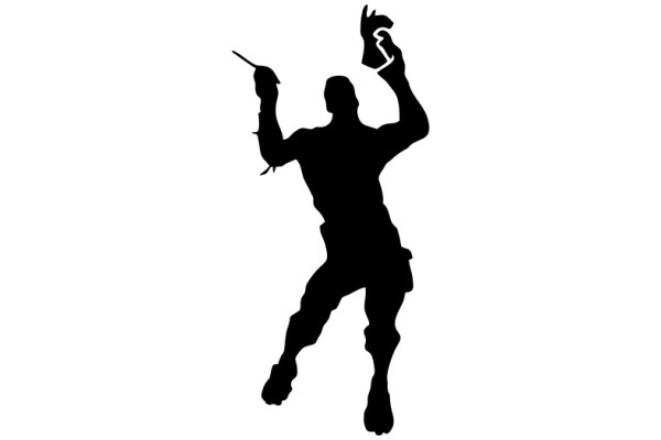 Silhouette of a Person in a Jumping Pose