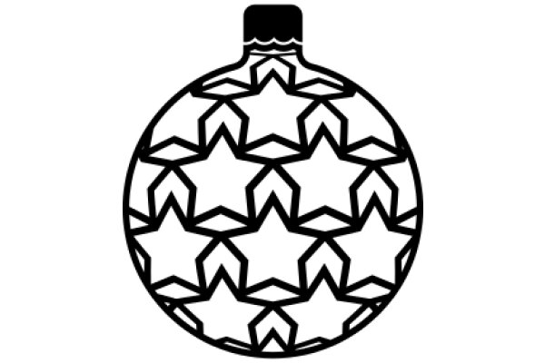 Stylized Star Pattern on a Christmas Ornament