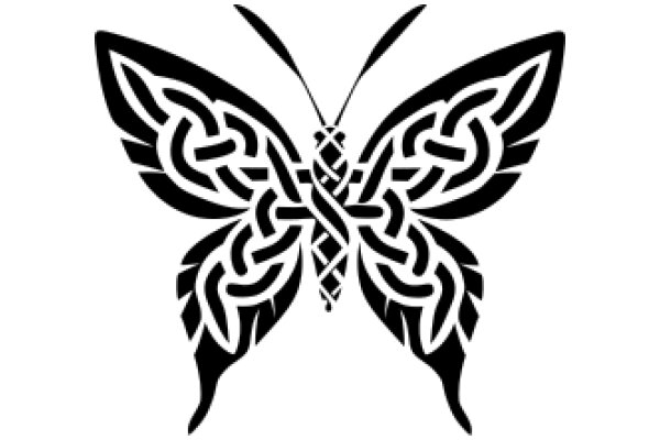 Stylized Butterfly with Intricate Design