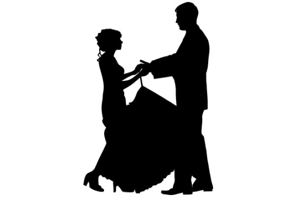 A Silhouette of a Couple Sharing a Special Moment