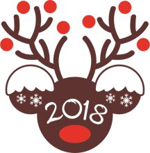 2018 Festive Holiday Decoration: A Charming Reindeer and Ball Decoration with the Year 2018