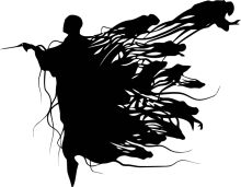 Silhouette of a Person with Wings