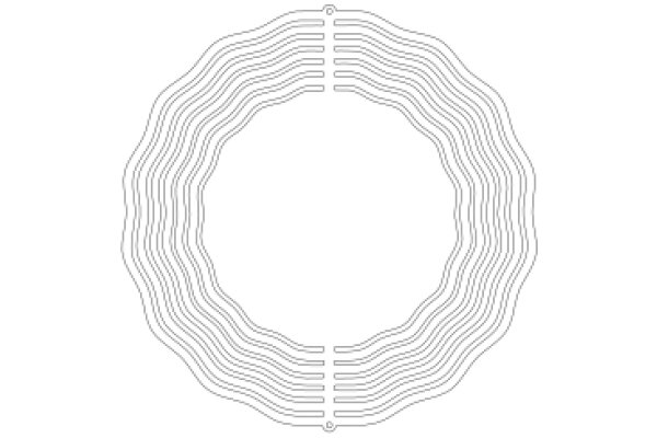 Simplistic Line Art: A Circular Design with Curved Lines