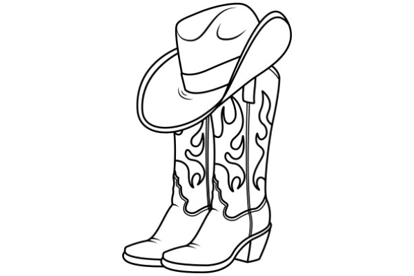 Stylish Cowboy Boots and Hat: A Classic Western Look