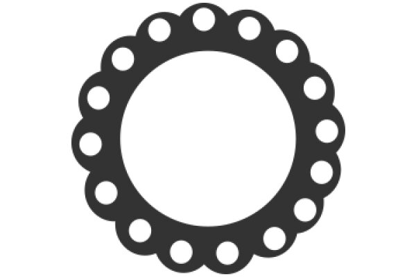 A Close-up of a Black Bicycle Chain Ring