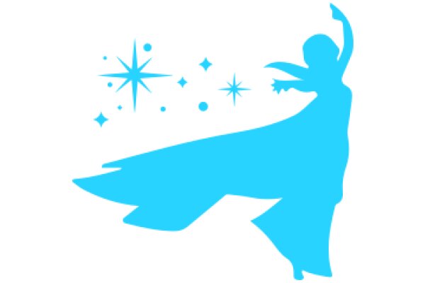 Celebratory Dance Silhouette with Starry Sky Background