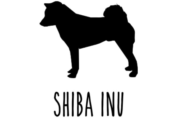 Shiba Inu Silhouette with the Word 'Shiba Inu' Below