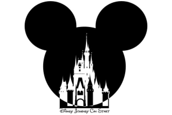 Disney Journey Can Start: A Silhouette of the Iconic Cinderella Castle