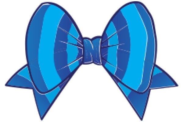 Stylish Blue Bow with White Designs