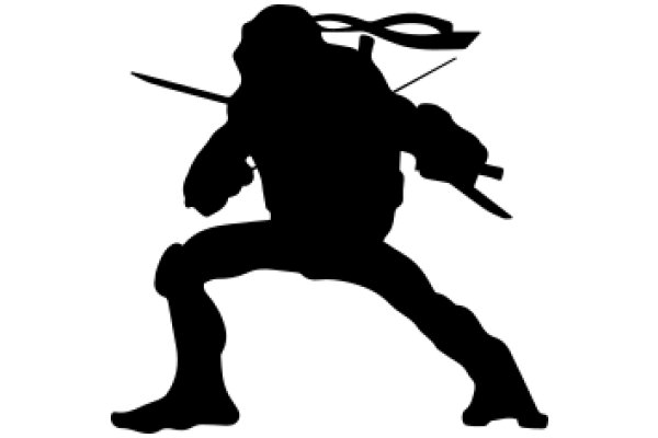 Silhouette of a Ninja with a Sword