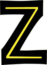 Stylized Letter Z with a Yellow Line