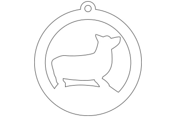 A Simple Line Drawing of a Dog