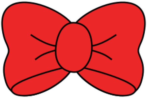 A Vibrant Red Bow on a White Background