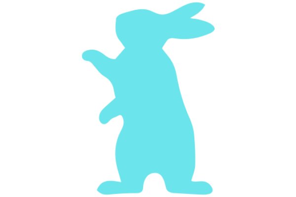 A Playful Blue Bunny Silhouette