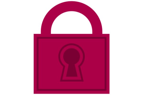 Vibrant Pink Lock Icon