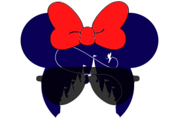 A Whimsical Illustration of a Red Heart and a Blue Butterfly