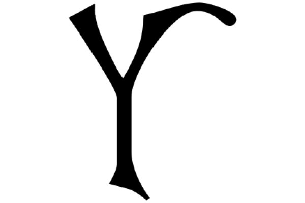 Simplistic Black Letter 'Y' on a White Background