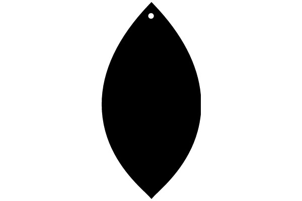 A Solid Black Shield-Like Symbol