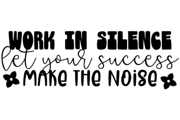 Inspirational Quote Poster: Work in Silence, Let Your Success Make the Noise