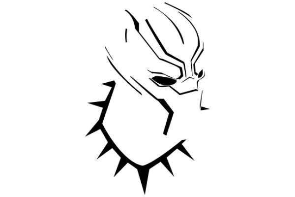 Stylized Illustration of a Character with Spiky Hair and a Thorny Crown