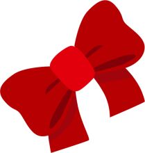 Vivid Red Bow with a Soft Shadow