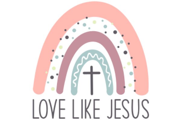 Love Like Jesus: A Colorful Rainbow Emblem