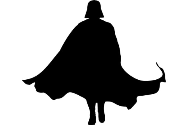 Silhouette of a Jedi Knight in a White Background