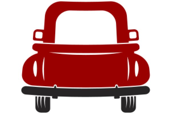 Stylized Red Car Icon