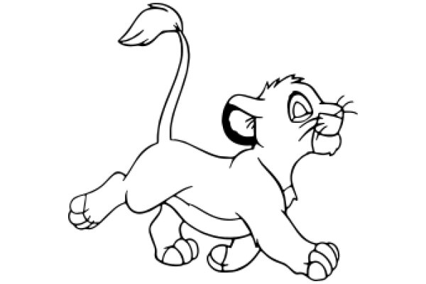 A Playful Lion Character: A Cartoon Lion with a Whimsical Smile