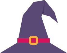 Stylish Purple Wizard's Hat with a Pink Belt