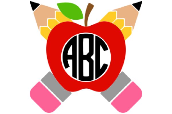 Vibrant Apple Logo with ABC Lettering