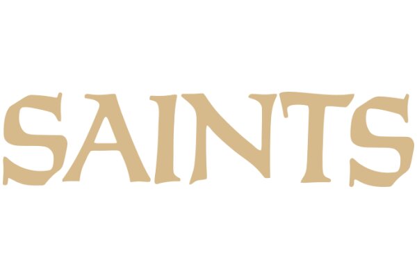 A Graphic Design of the Word 'SAINTS' in a Stylized Font