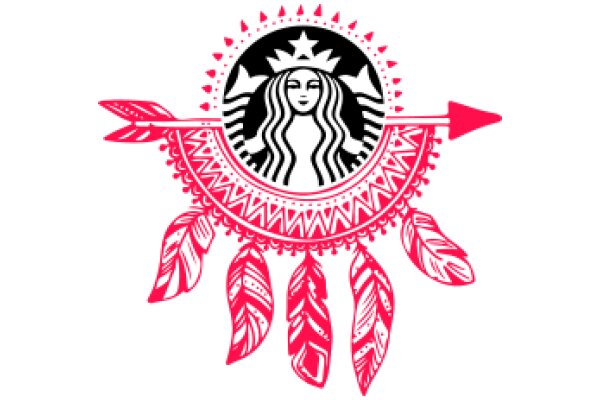 Stylized Starbucks Logo with a Native American Influence