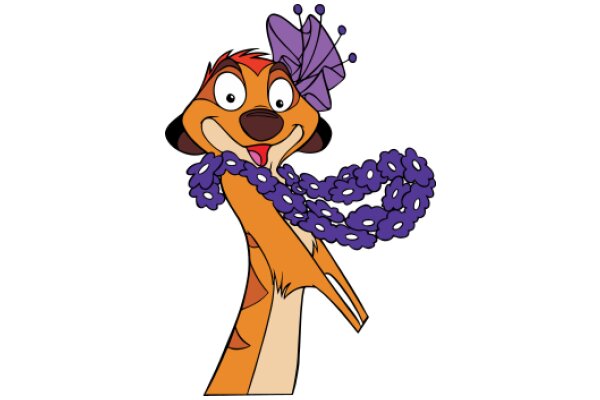 A Whimsical Adventure: The Purple-Flowered Fox's Day Out