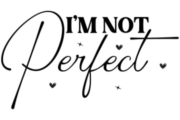 A Humorous Take on Perfectionism: 'I'm Not Perfect' with Heart Symbols