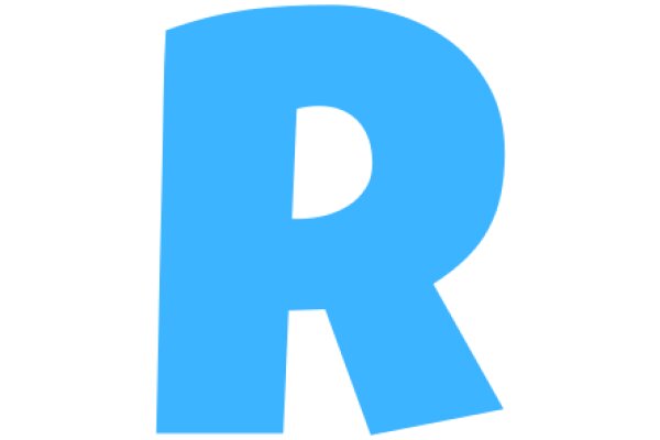 Stylized Letter 'R' in Blue