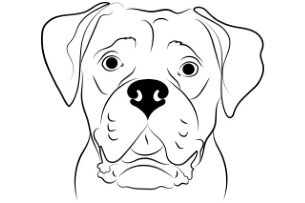 A Stylized Portrait of a Dog's Face