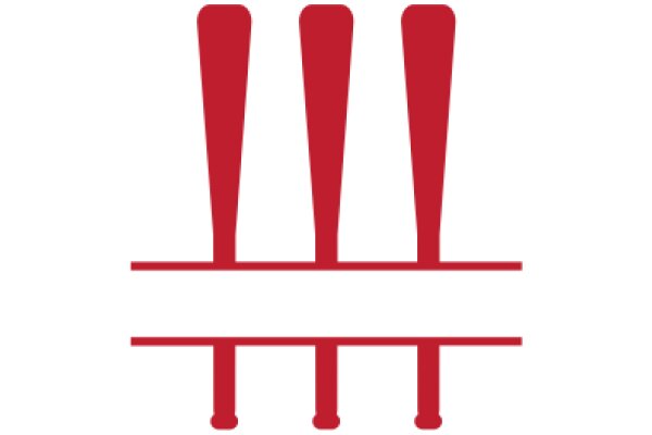 Red Baseball Bats on White Background