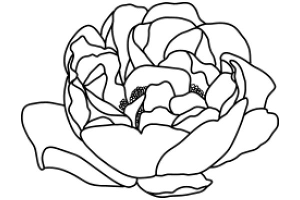 A Line Drawing of a Flower