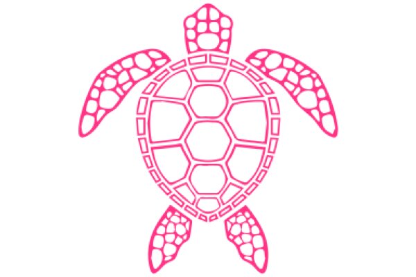 Vibrant Pink Turtle with Detailed Shell Design