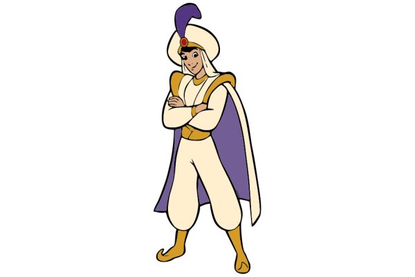 A Cartoon Character in a Stylized Costume