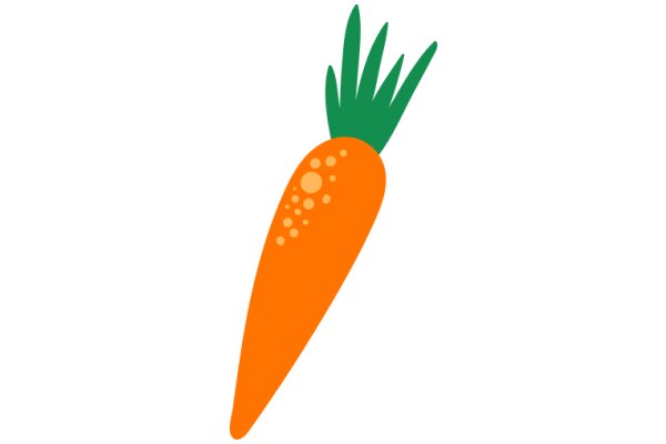 Vibrant Orange Carrot with Green Leaves