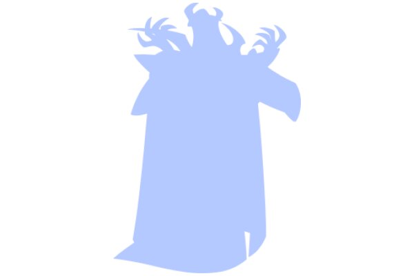 Silhouette of a Fantasy Creature with Horns and Antlers