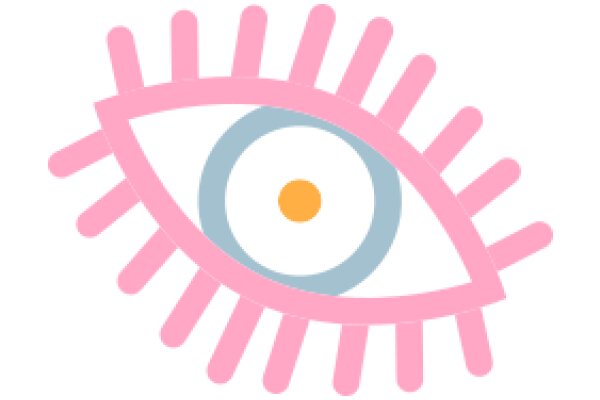 A Pink and Blue Eyelash Logo