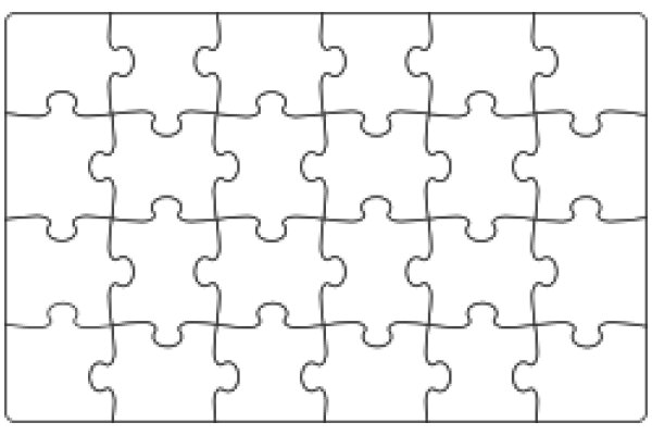 Puzzle of Connected Pieces