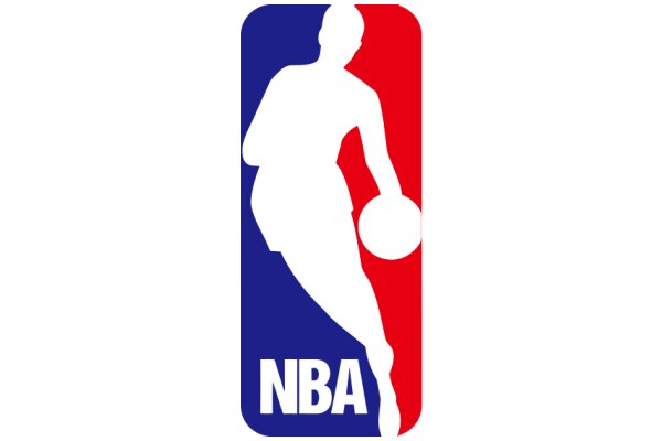 NBA Logo with Silhouette of Player Holding Basketball