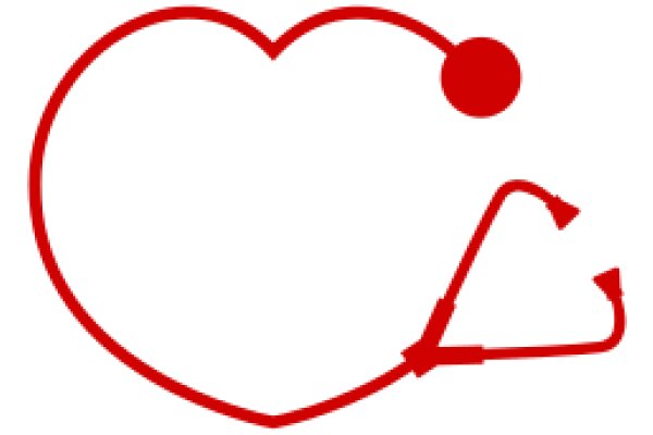 Red Heart-Shaped Stethoscope with Red Ear Piece